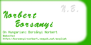 norbert borsanyi business card